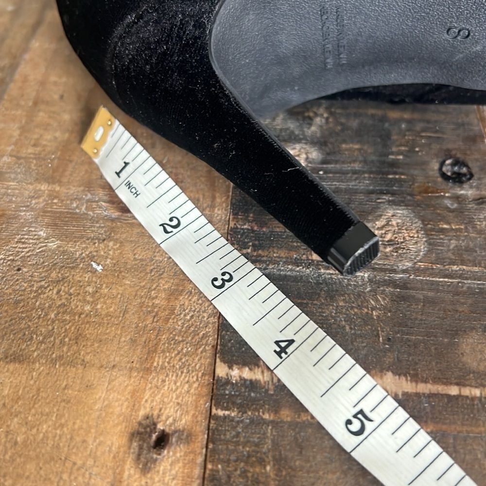 OLD NAVY BLACK SUEDE HEELS SIZE 8 zip up - Picture 7 of 7